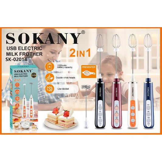 Batidor Recargable 2 En 1 Sokany